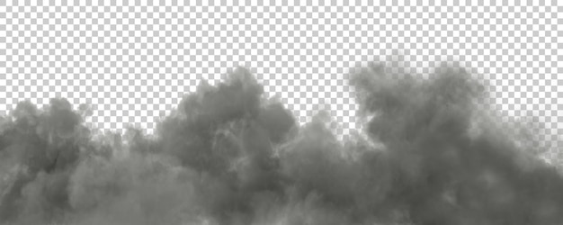 PSD psd isolate realistic smoke pollution on transparent backgrounds effect 3d render