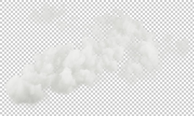 PSD psd 孤立した空 白い雲 特別効果 3d レンダリング
