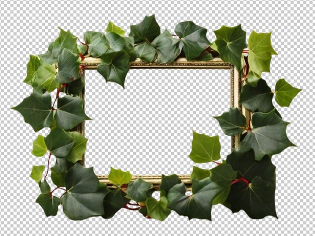 PSD psd of a ivy frame on transparent background