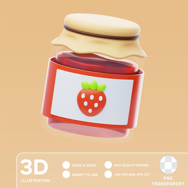 Illustrazione 3d di psd jam