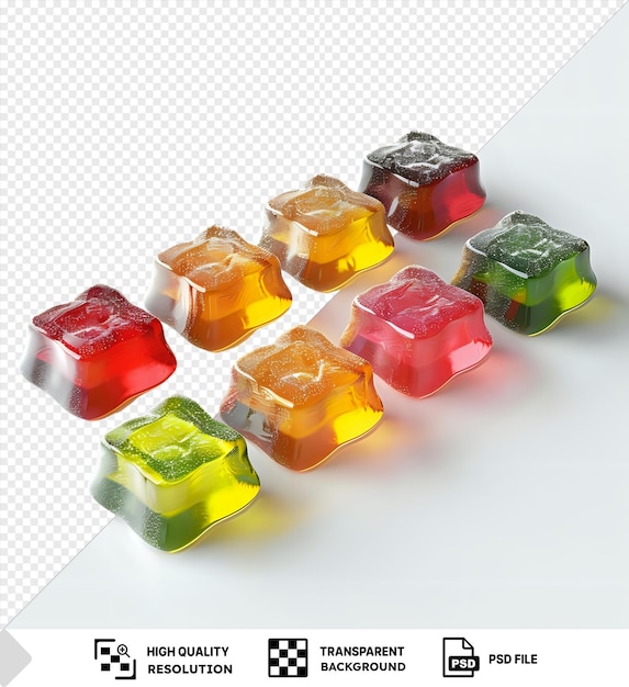 PSD psd jelly gummy candies isolated on transparent background png