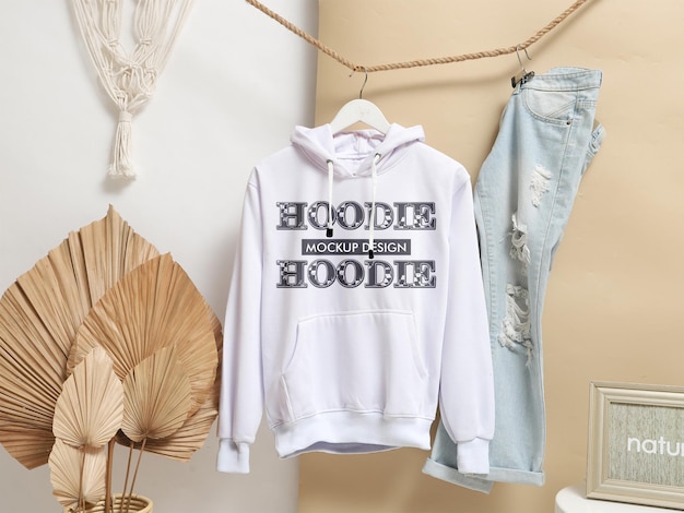 PSD psd jerzees pullover hooded sweatshirt mockup