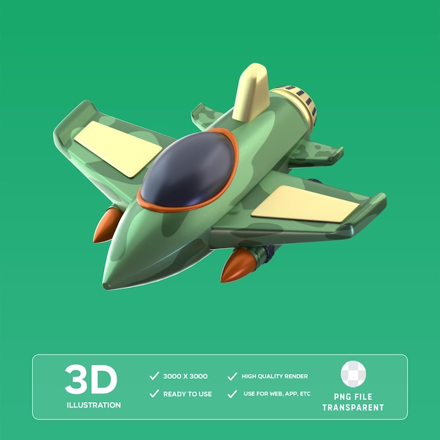 Иллюстрация PSD jet 3D