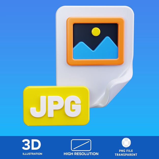 psd jpg format 3d illustration