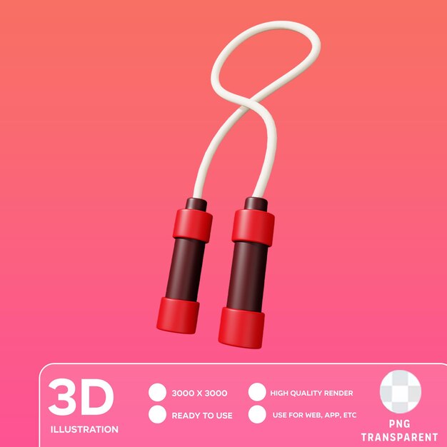 PSD psd jump rope 3d illustration