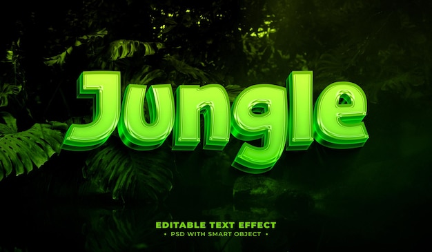 Psd jungle 3d editable text effect