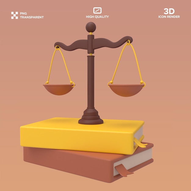 PSD Justice Book 3D-illustratie