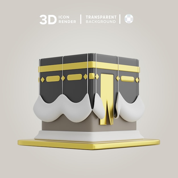 PSD illustrazione 3d della kaaba