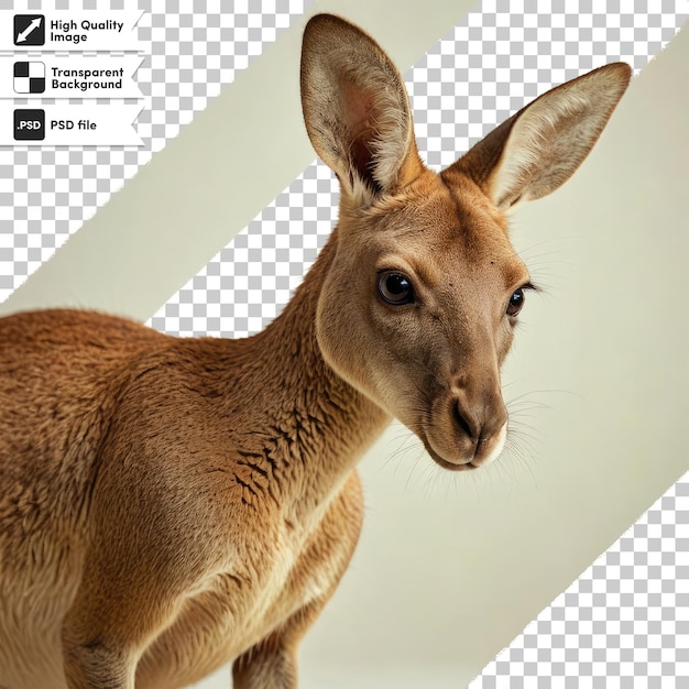 PSD psd kangaroo on transparent background with editable mask layer