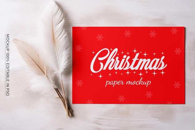 Psd kerstkaart mockup