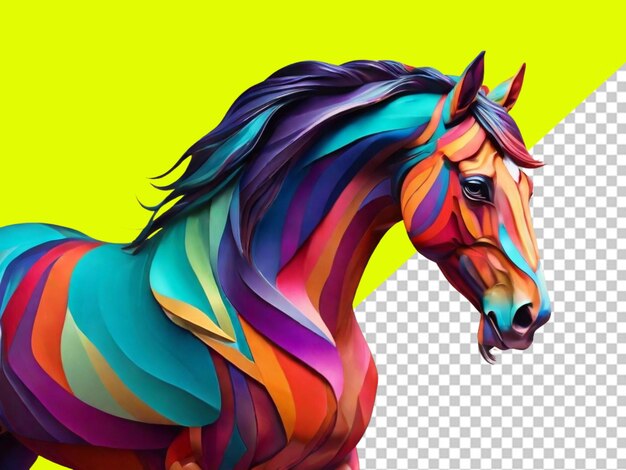 Psd of a king horse on transparent background