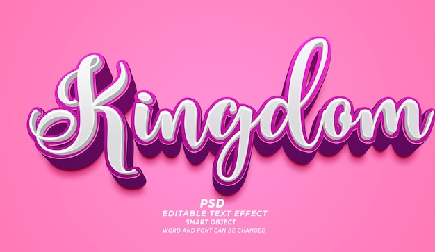 Psd kingdom 3d editable text effect