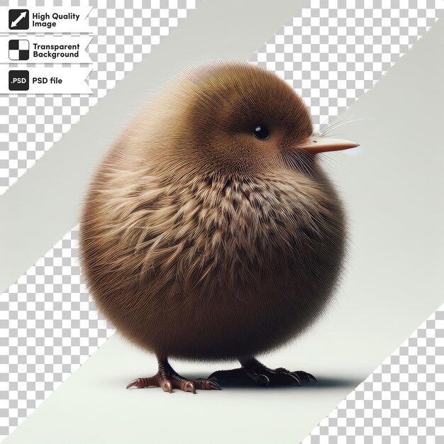 PSD psd kiwi bird on transparent background with editable mask layer