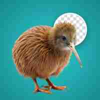 PSD psd kiwi bird on transparent background with editable mask layer