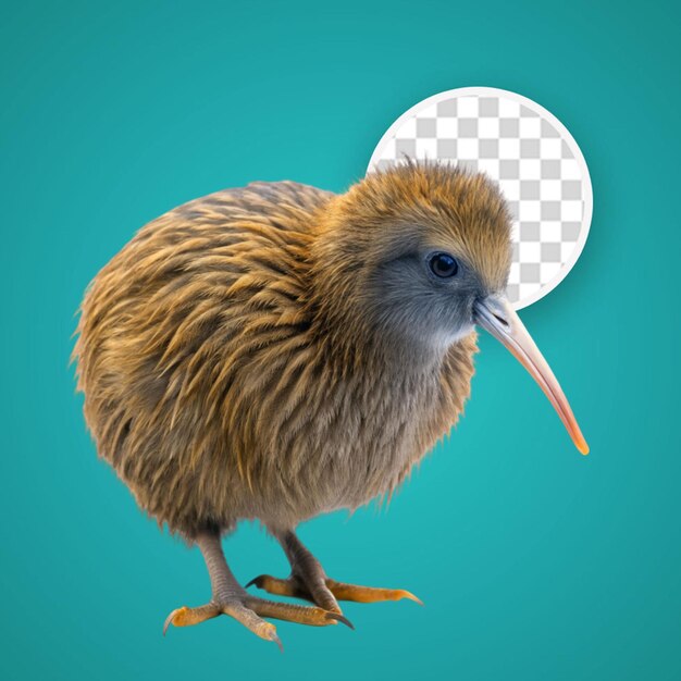 PSD psd kiwi bird on transparent background with editable mask layer