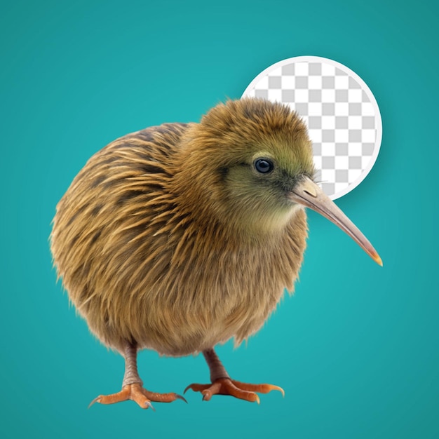 PSD psd kiwi bird on transparent background with editable mask layer