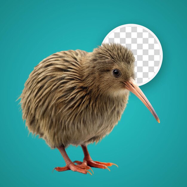 PSD psd kiwi bird on transparent background with editable mask layer