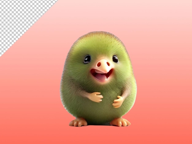 Psd of a kiwi bird on transparent background