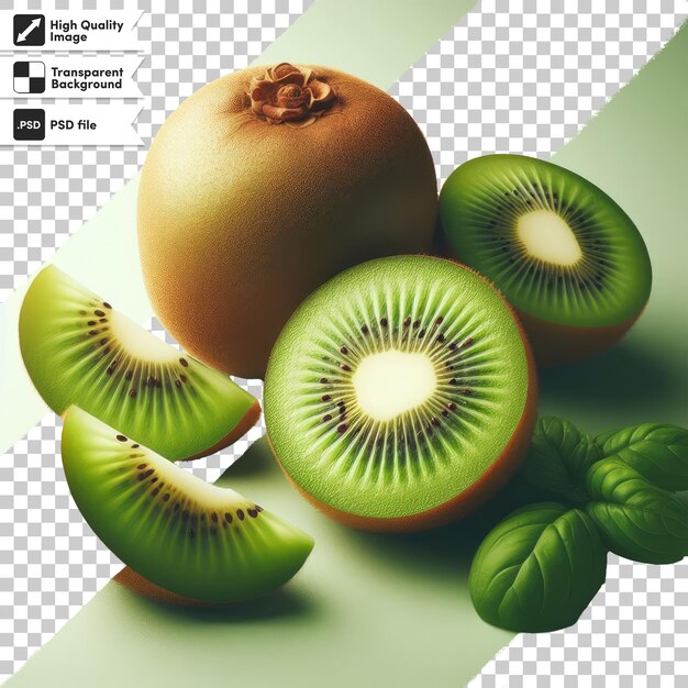 Psd kiwi fruit on transparent background