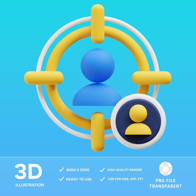PSD-klantgerichte 3D-illustratie