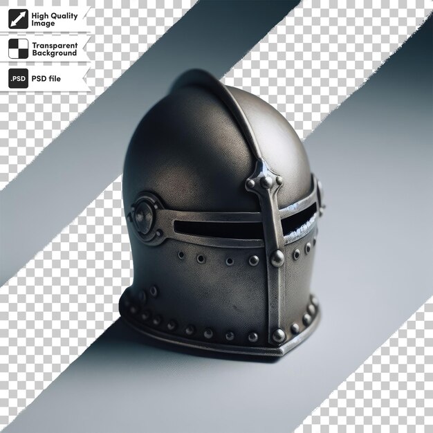 Psd kleine middeleeuwse helm op doorzichtige achtergrond