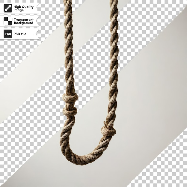 PSD psd knot on a rope on transparent background with editable mask layer