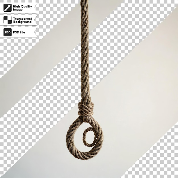 Psd knot on a rope on transparent background with editable mask layer