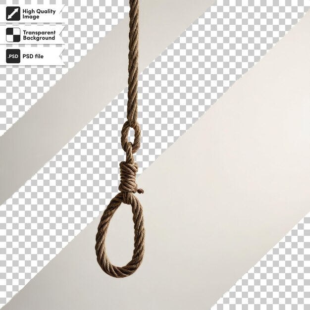 PSD psd knot on a rope on transparent background with editable mask layer