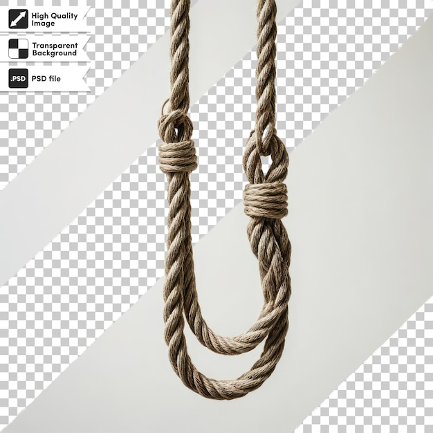 PSD psd knot on a rope on transparent background with editable mask layer
