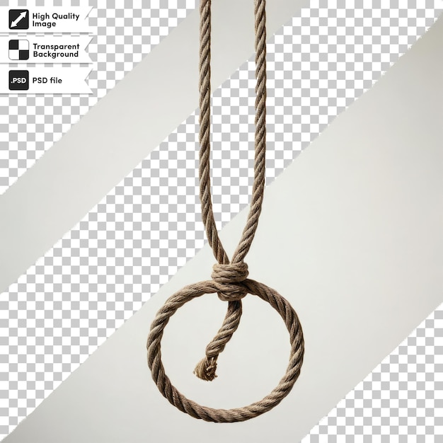 Psd knot on a rope on transparent background with editable mask layer