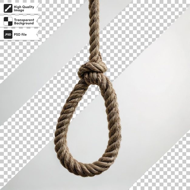 Psd knot on a rope on transparent background with editable mask layer