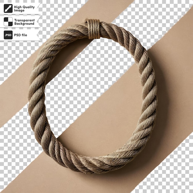 PSD psd knot on a rope on transparent background with editable mask layer