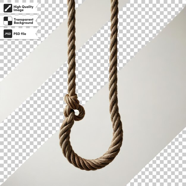 PSD psd knot on a rope on transparent background with editable mask layer