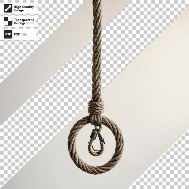 PSD psd knot on a rope on transparent background with editable mask layer