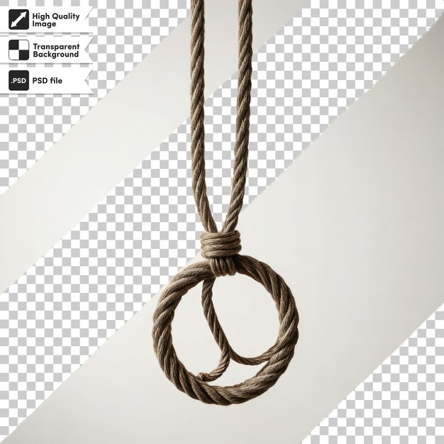 PSD psd knot on a rope on transparent background with editable mask layer