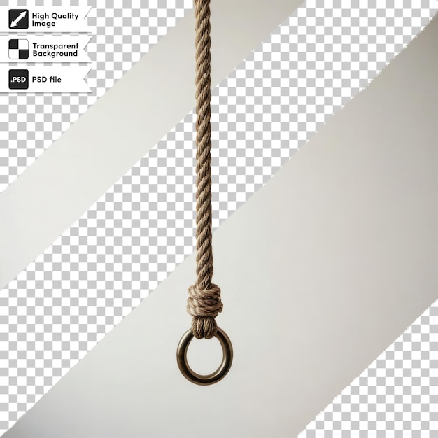Psd knot on a rope on transparent background with editable mask layer