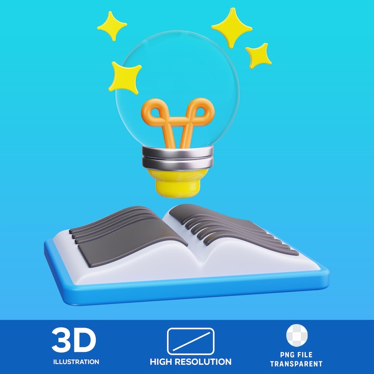 PSD знание psd 3d иллюстрация
