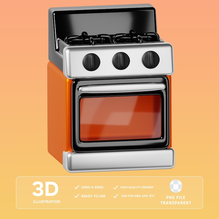 PSD psd-kook 3d-illustratie