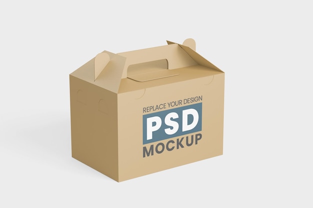 PSD psd kraftpapier voedseldoos verpakking mockup