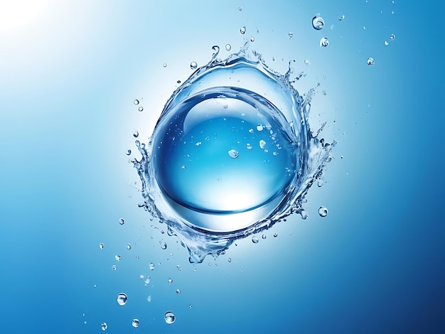 Psd Krople Wody W Kształcie Kropli Na Niebieskim Tle światowy Dzień Wody Koncepcja Dnia Wody I Ziemi