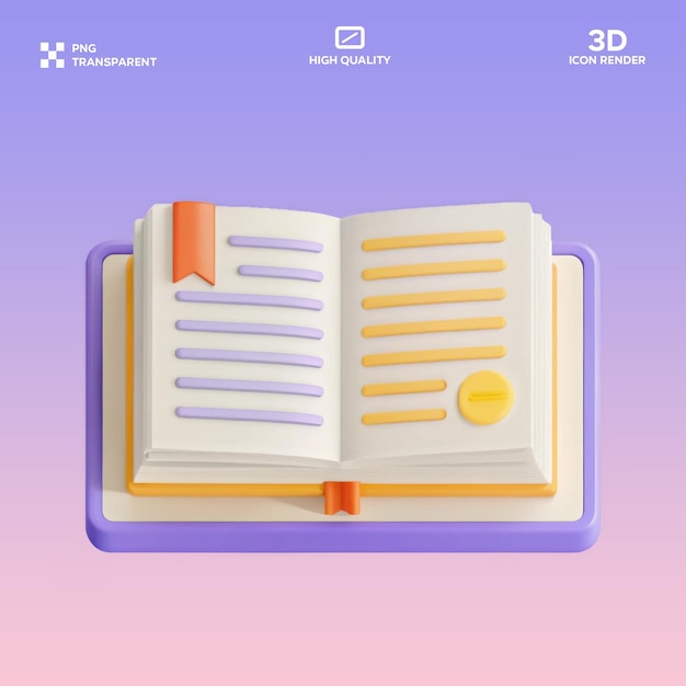 PSD Książka 3D Ilustracja