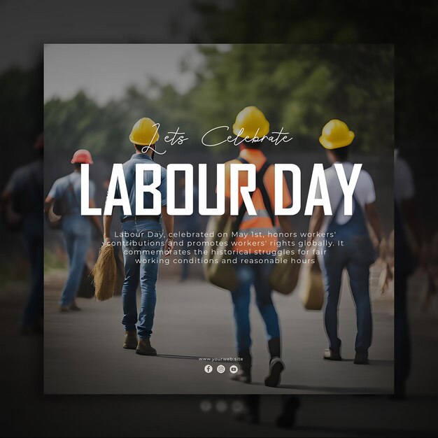 PSD psd labor day art for social media