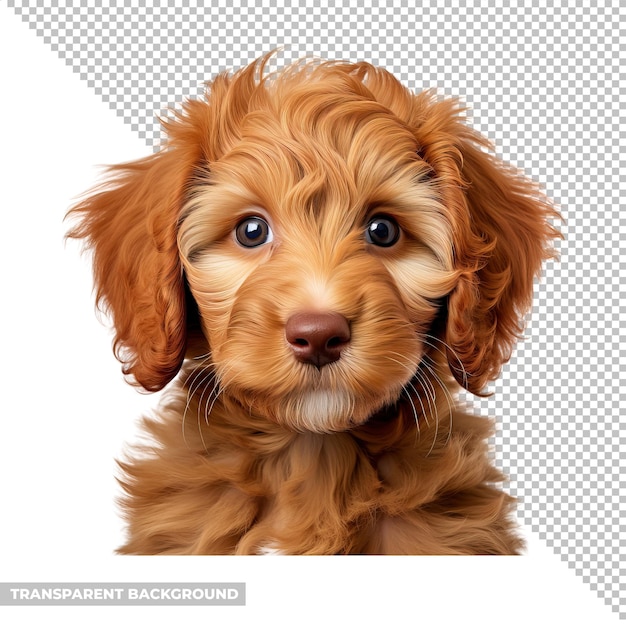 PSD psd labradoodle dog isolated without background