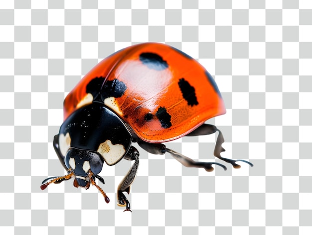 Psd ladybug isolated on transparent background