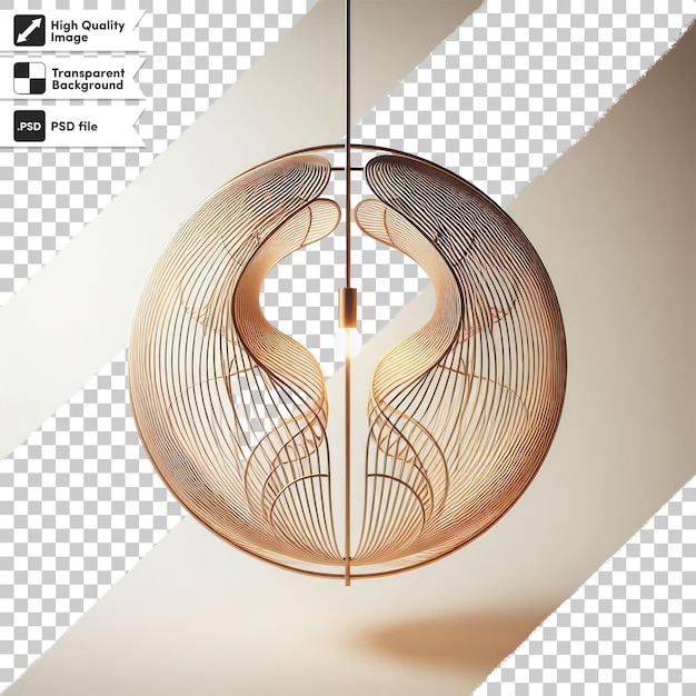 Psd lamp on the ceiling on transparent background with editable mask layer