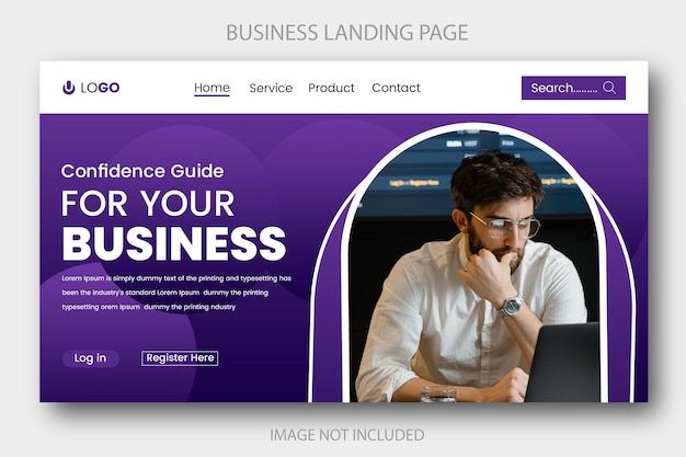 psd landing page for corporate business