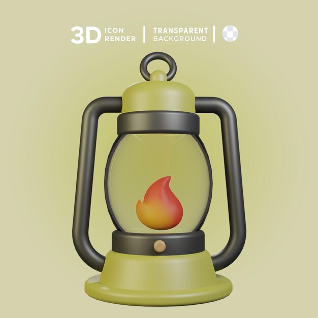 PSD psd lantern 3d illustration