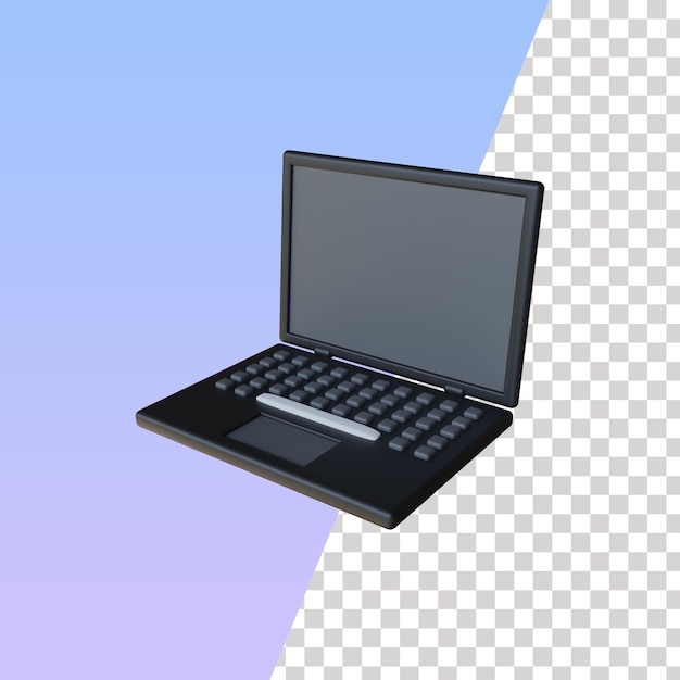 Psd laptop 3d icon