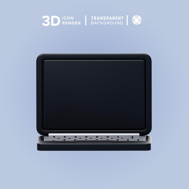 PSD psd laptop 3d-illustratie