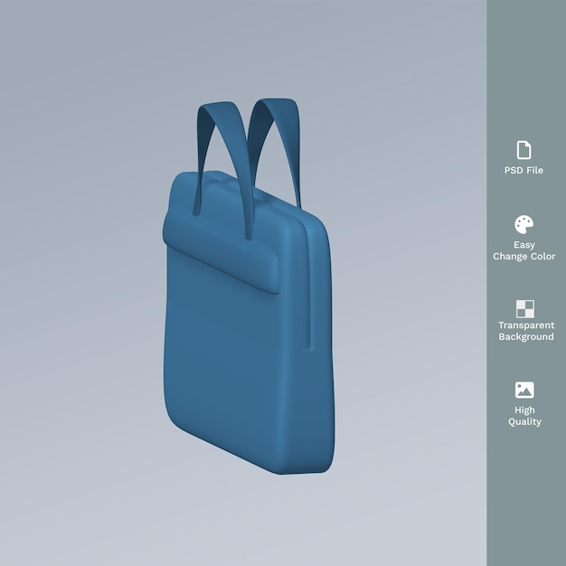 PSD psd laptop bag 3d illustration